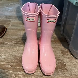 Baby Pink Hunter Rain Boots Size 9